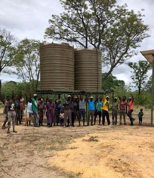 The first of a planned 22 potable solar powered water wells