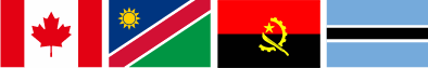 Canda Namibia Botswana flags